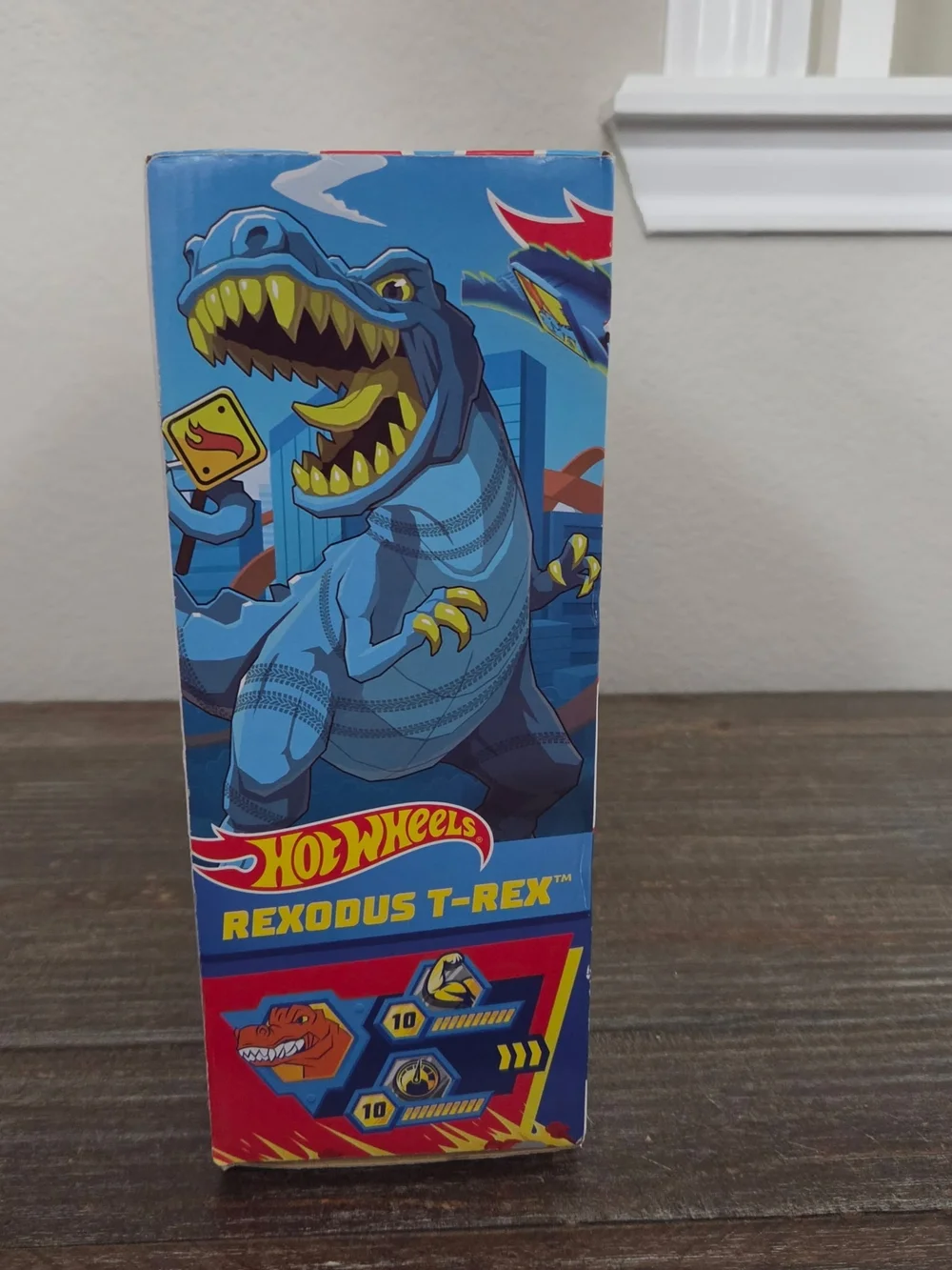 Hot Wheels T-Rex Chomp Down Playset - Bright Blue T-Rex